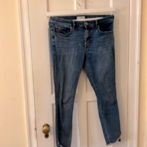 LOFT perfect everyday skinny cropped medium wash jeans
